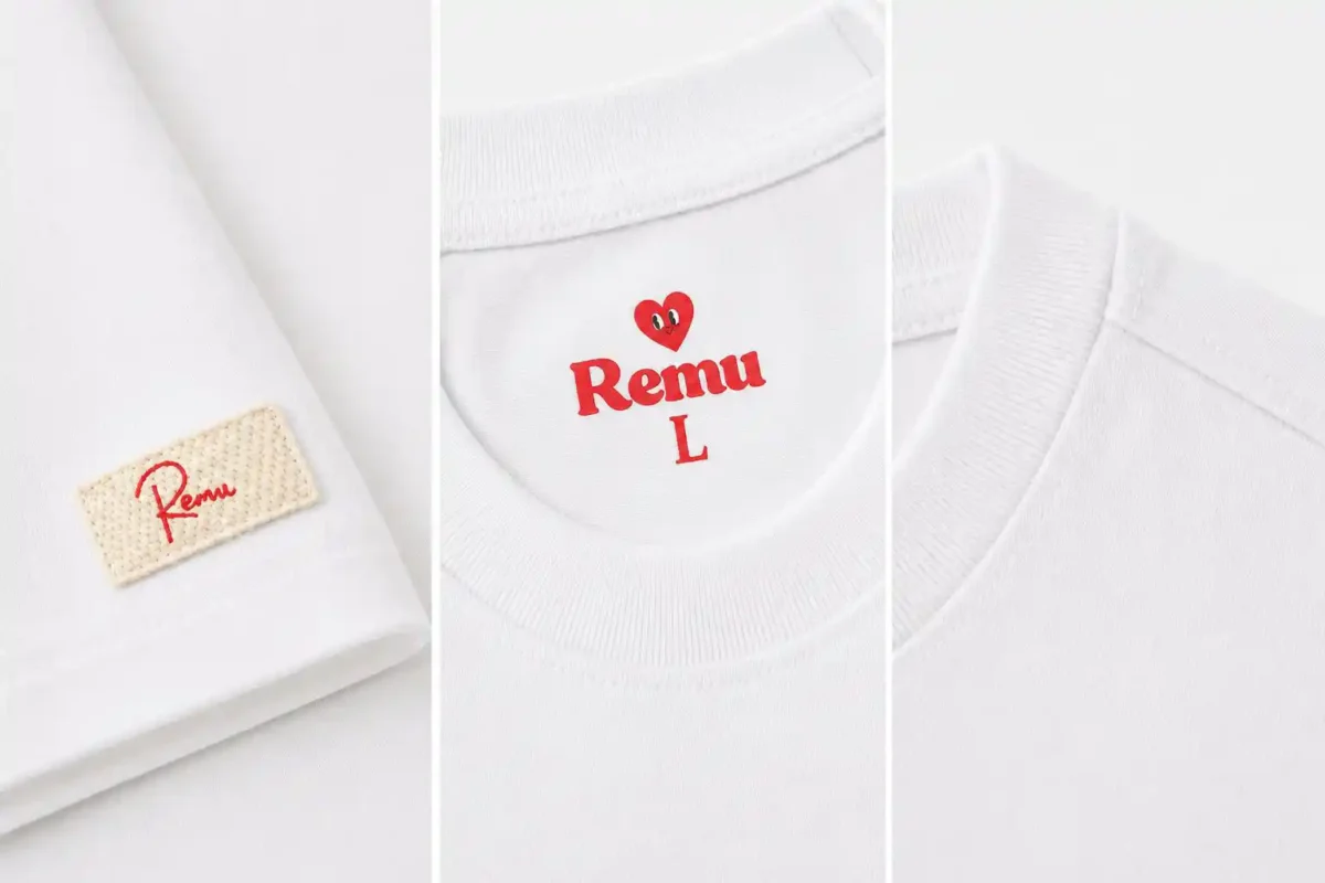 Remu %100 Pamuklu Bisiklet Yaka Nakışlı Erkek T-Shirt