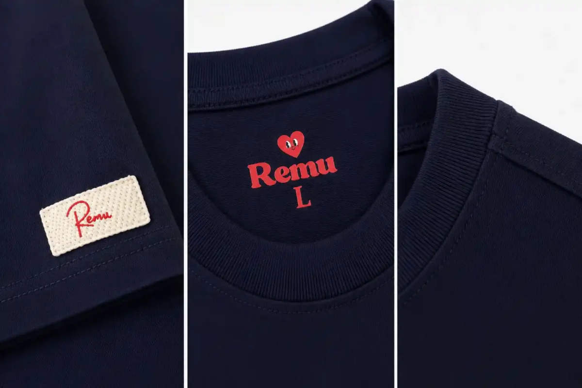 Remu %100 Pamuklu Bisiklet Yaka Nakışlı Erkek T-Shirt